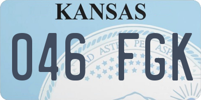 KS license plate 046FGK