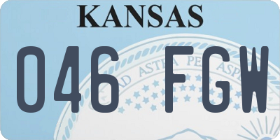 KS license plate 046FGW