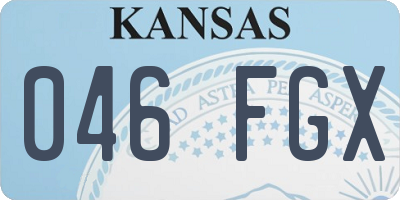 KS license plate 046FGX