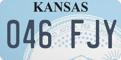 KS license plate 046FJY