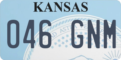 KS license plate 046GNM