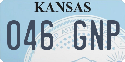 KS license plate 046GNP