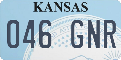 KS license plate 046GNR