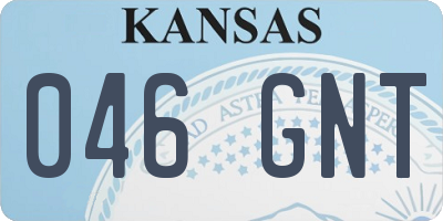 KS license plate 046GNT