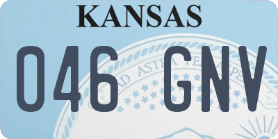 KS license plate 046GNV