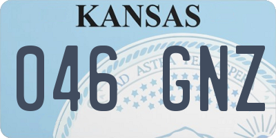 KS license plate 046GNZ