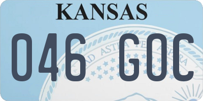 KS license plate 046GOC
