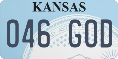 KS license plate 046GOD