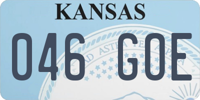 KS license plate 046GOE