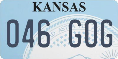 KS license plate 046GOG