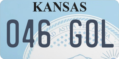 KS license plate 046GOL
