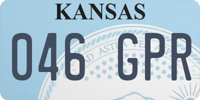 KS license plate 046GPR
