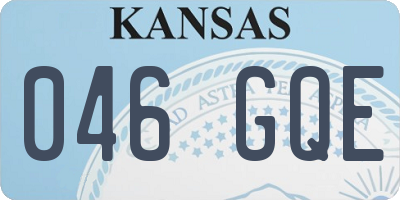 KS license plate 046GQE
