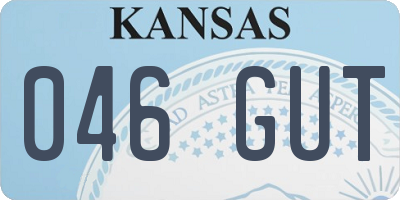 KS license plate 046GUT