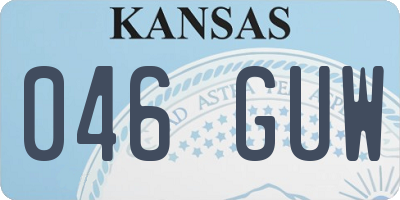KS license plate 046GUW