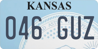 KS license plate 046GUZ