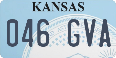 KS license plate 046GVA