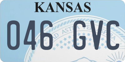 KS license plate 046GVC