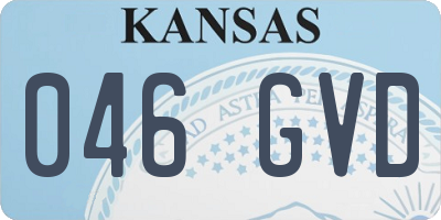 KS license plate 046GVD