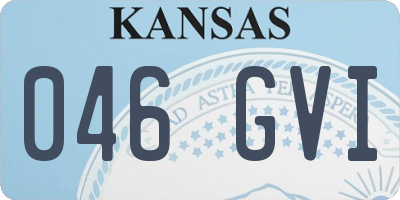 KS license plate 046GVI