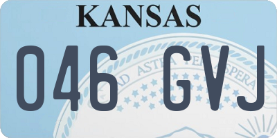 KS license plate 046GVJ