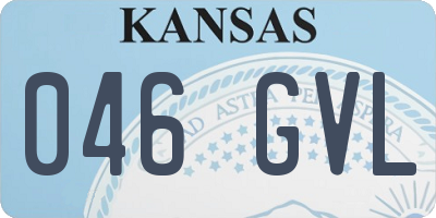 KS license plate 046GVL