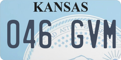 KS license plate 046GVM