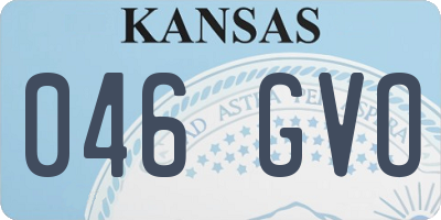 KS license plate 046GVO