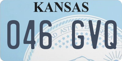 KS license plate 046GVQ