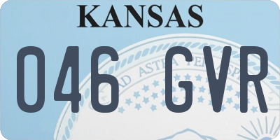 KS license plate 046GVR