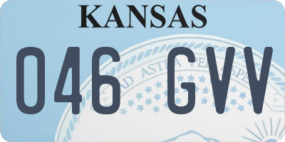 KS license plate 046GVV