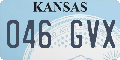 KS license plate 046GVX