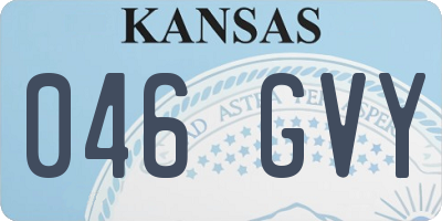 KS license plate 046GVY