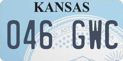 KS license plate 046GWC