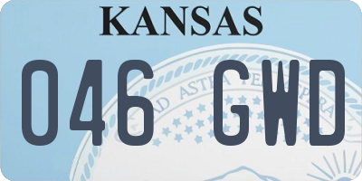 KS license plate 046GWD