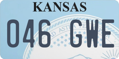 KS license plate 046GWE