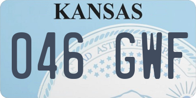 KS license plate 046GWF