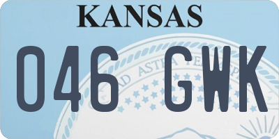 KS license plate 046GWK
