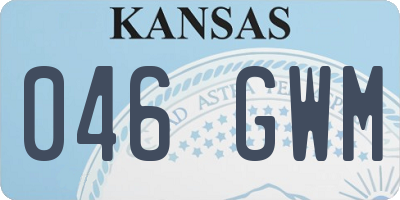 KS license plate 046GWM