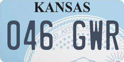 KS license plate 046GWR