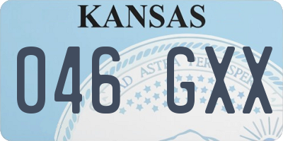 KS license plate 046GXX