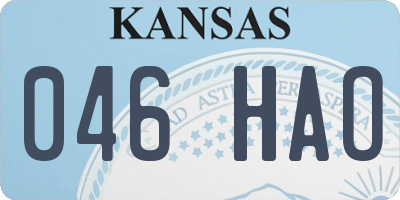 KS license plate 046HAO