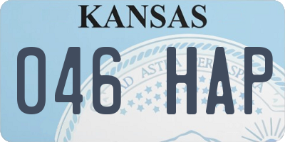 KS license plate 046HAP