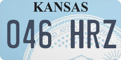 KS license plate 046HRZ