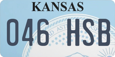 KS license plate 046HSB