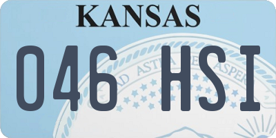 KS license plate 046HSI