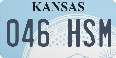 KS license plate 046HSM