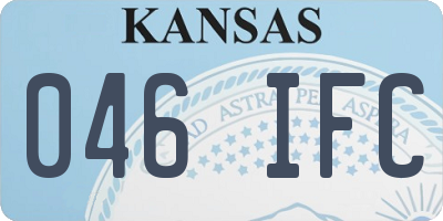 KS license plate 046IFC