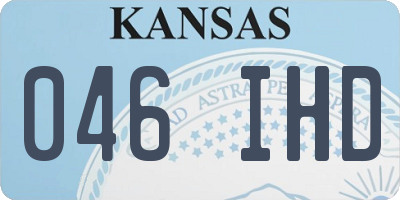 KS license plate 046IHD