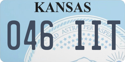 KS license plate 046IIT